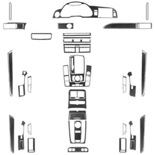49Pcs Real Carbon Fiber Kits Whole Interior Cover Trim For Audi A6 S6 C6 2005-11