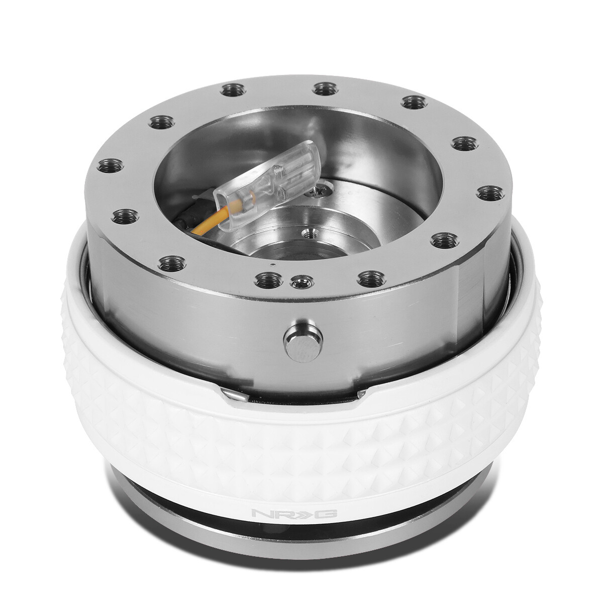 NRG Aluminum Steering Wheel Quick Release Adapter Gun Metal/Glow In Dark Ring