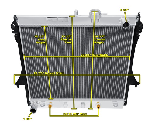Rel Champion 1 Row CR Series Radiator-2008-2010 Hummer H3 (Automatic ...