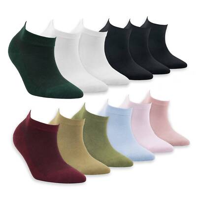 Women s Bamboo Ankle Socks   Soft & Breathable (12 Pack)-554