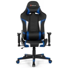 Costway Goplus Massage Office Chair - Blue/Black (HW66185BL)