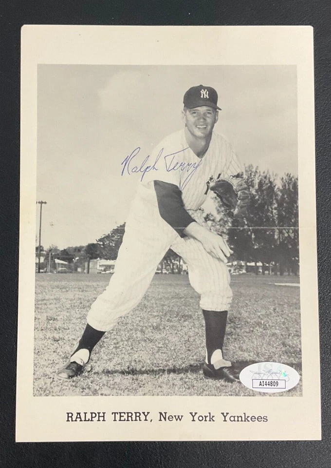 Ralph Terry Signed B & W Photograph JSA! Certified MLB New York Yankees NICE! - Image 2 of 3
