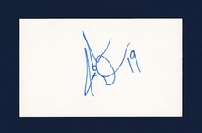 John Druce signed hockey index card