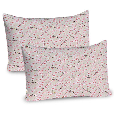 Flowering Cherry Blooms 2 Teiliges Kissenbezugs Set 40x80cm