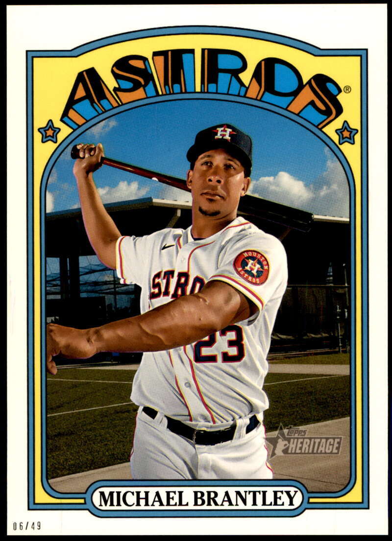 Michael Brantley 2021 Topps Heritage 5x7 #54 /49 Astros