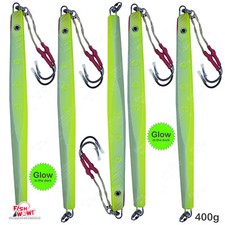 5pcs 400g Glow Speed jig Fall Metal Fish Vertical Trolling jigging Fishing lure