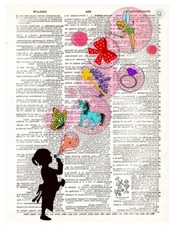 Art N Wordz Girls Vs Boys Dictionary Page Pop Art Wall or Desk Art Print Poster