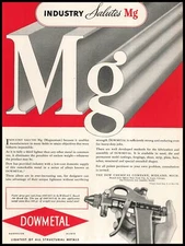1940 Dow Chemical Dowmetal Midland Michigan MG Magnesium Vintage Print Ad
