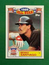 1990 Topps Baseball 1989 All-Star Game Commemorative Glossy #9 Benny Santiago