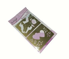 Brass Stencils Cherub & Love Hearts Craft 2pk Valentine's Day DIY Card Scrapbook