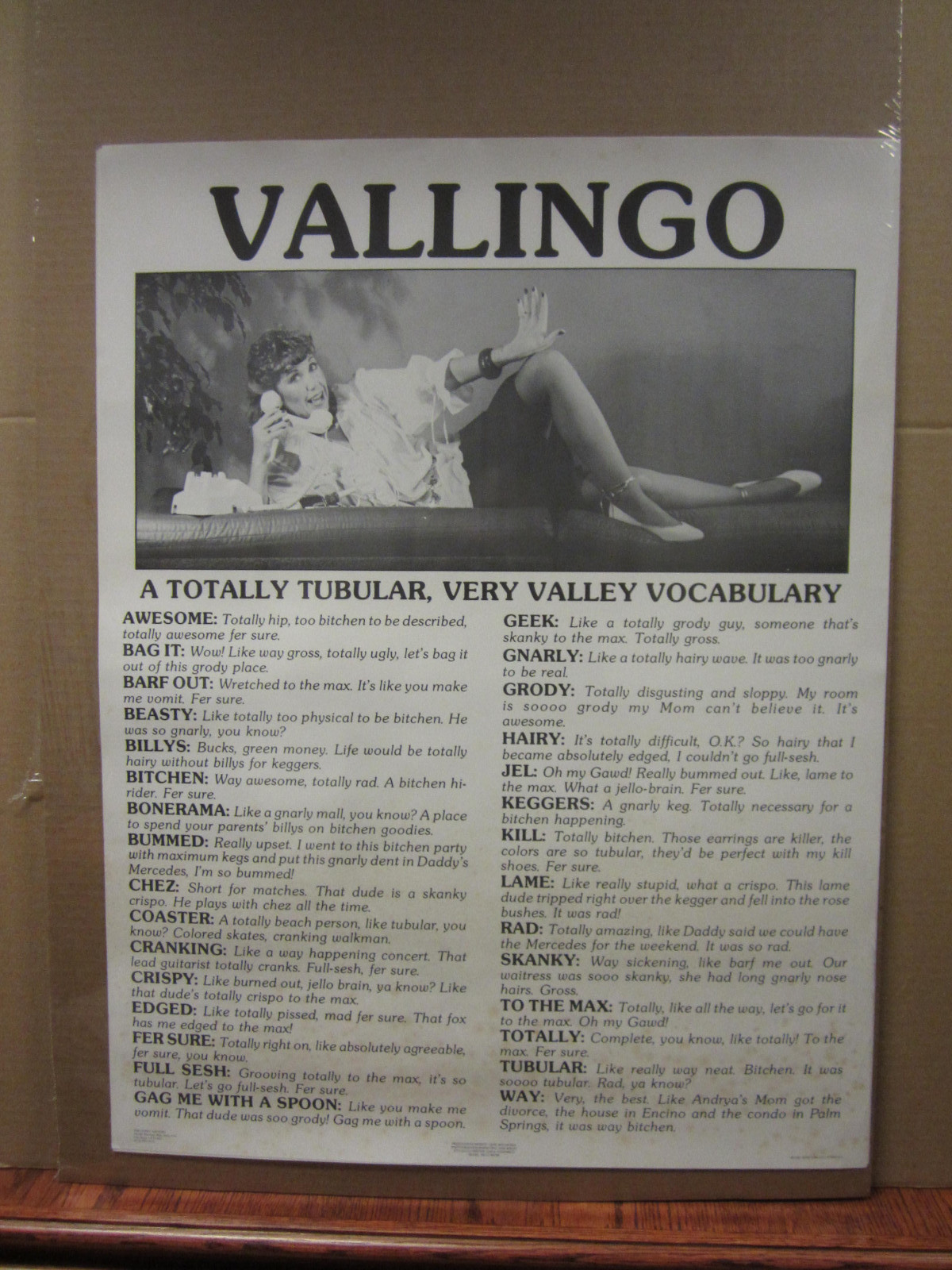 Vintage 1982 Vallingo poster 