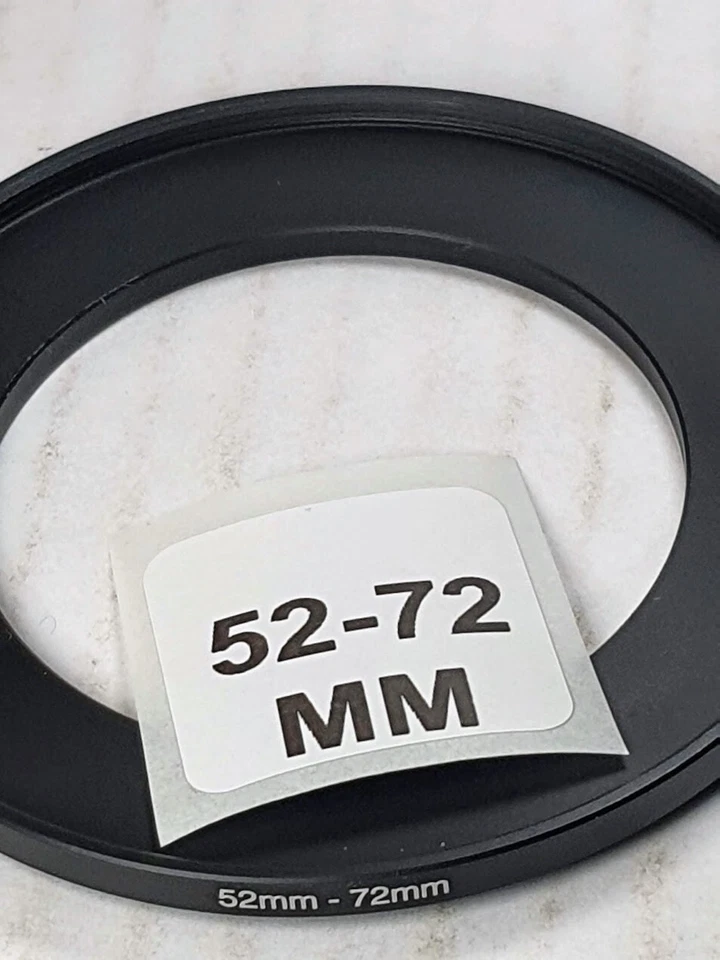 52-72mm Metal Step Up Adapter Ring 52mm Lens to 72mm Filter Converter E52-E72 - Image 3 of 4