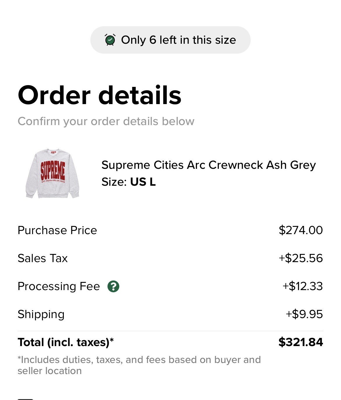 Cities Arc Crewneck - fall winter 2021 - Supreme