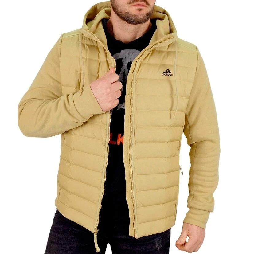 Adidas Men&#039;s Transitional Jacket Varilite Down Mustard/Beige | eBay