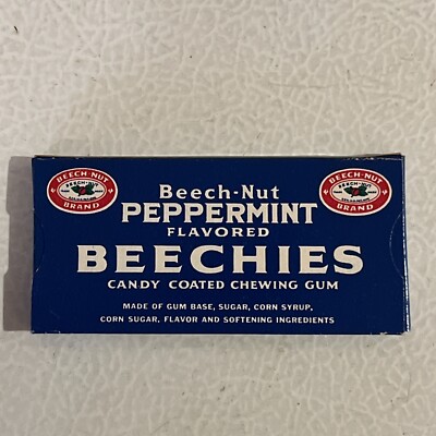 Vintage 1960's Beech-Nut Beechies 5 Cent Coated Gum Pack Box NOS