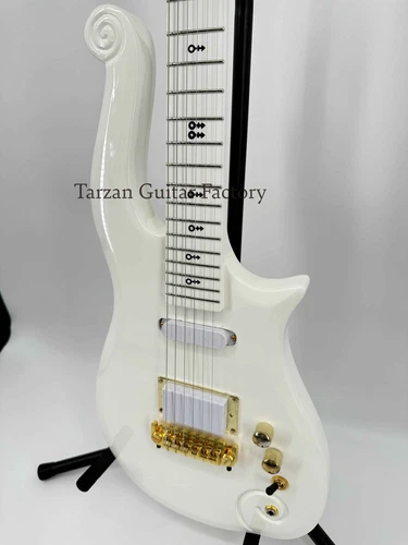 Fast Ship Solid Body Prince Cloud White Electric Guitar SH Pickup Gold Hardware - Picture 9 of 13