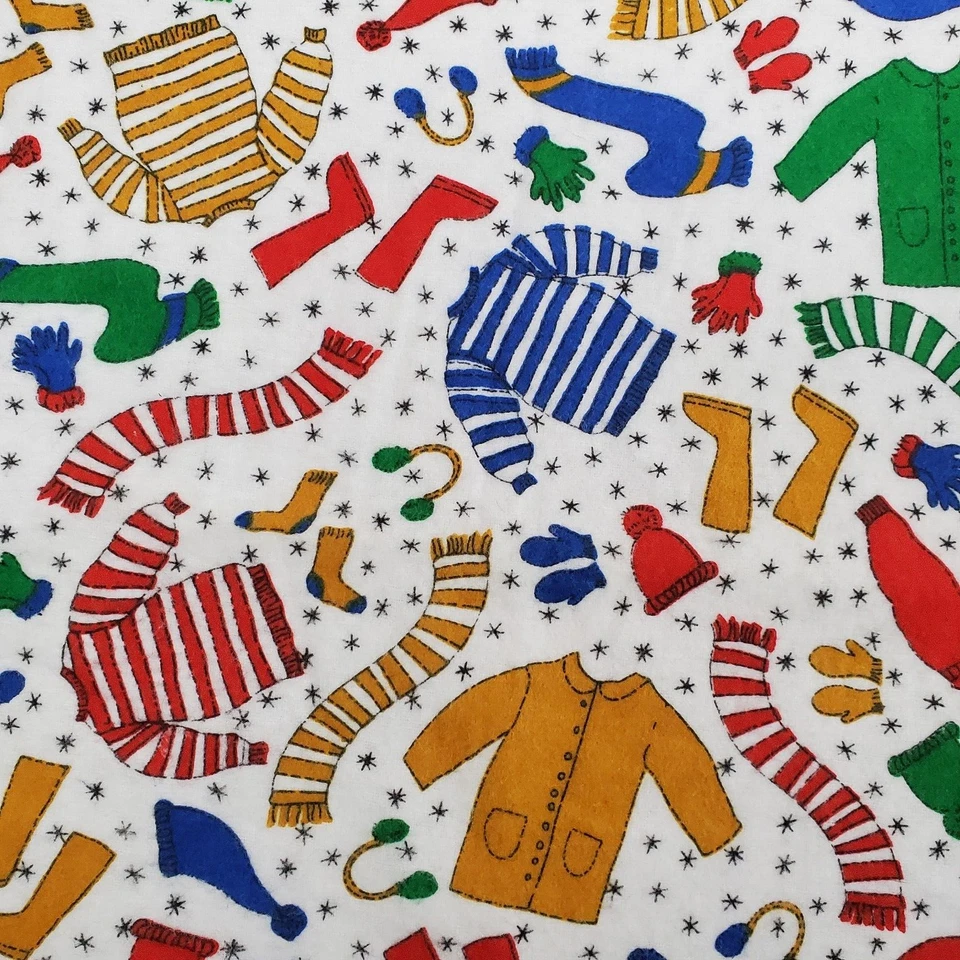 Karen Jarrar Winter Coats Flannel Fabric 2 Yards x 43 Marcus Brothers - Image 4 of 4