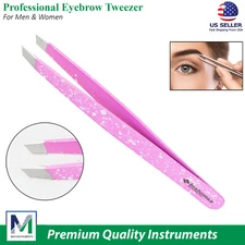 Eyebrow Tweezers Slant Tip Precision Hair Tweezer Professional for Men & Women