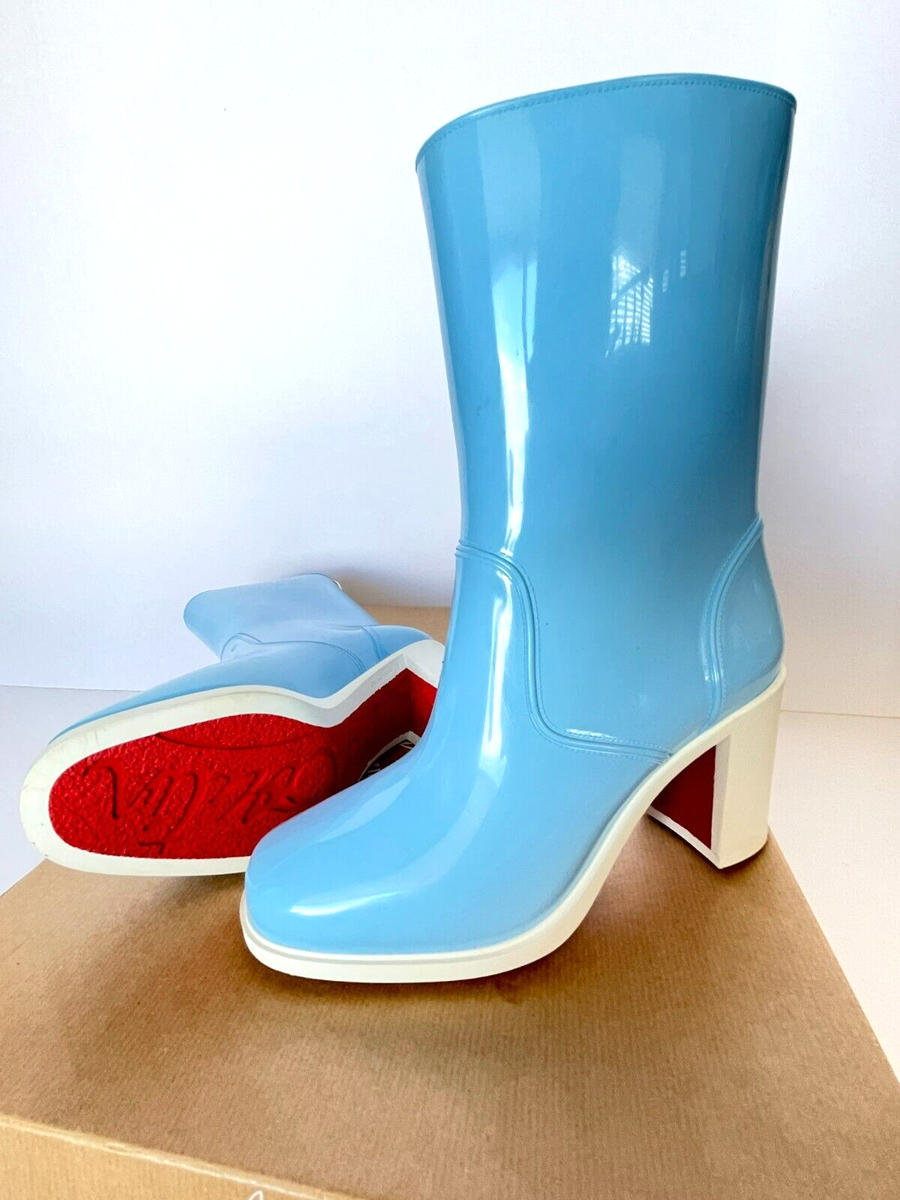 新品Christian Louboutin ブルー ハイヒール Christian Louboutin Hot Chick 100 Blue Splash Lining Patent
