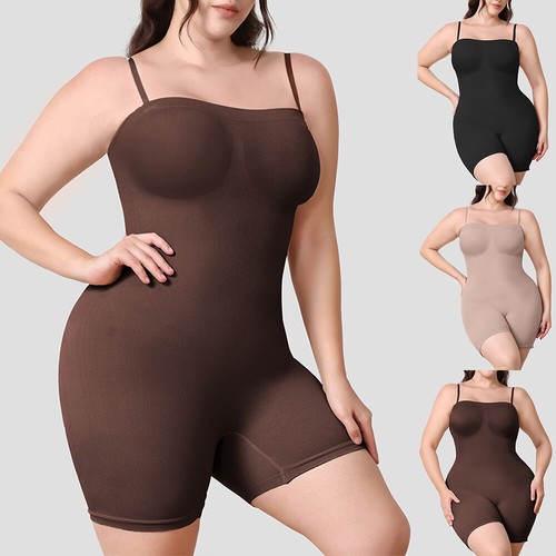 Womens Strapless Bodysuit Body Shaper Seamless Tummy Control Full Shapewear Size