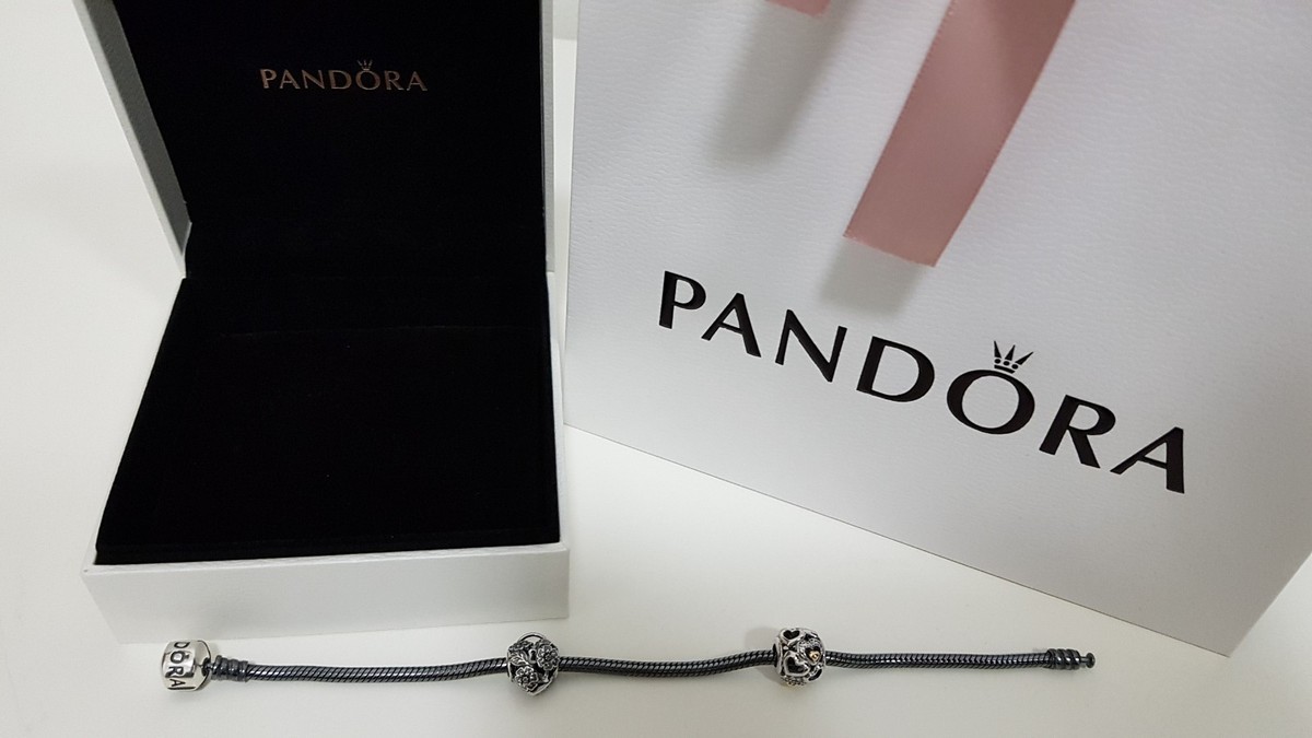 Genuine Pandora Bracelet Love Heart pce Valentines Gift Set Boxed 19cm  EXPRESS