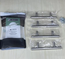 4-Pk Liberty Cabinet Hardware Handle Bar Pull Stainless Steel 3" P13456L-SS-U1