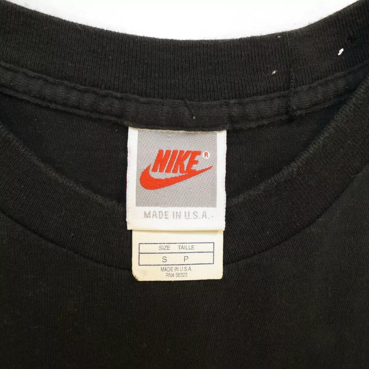 1990&#039;s 90&#039;s NIKE Gray Label Tag TEE T SHIRT Mens S Black | eBay