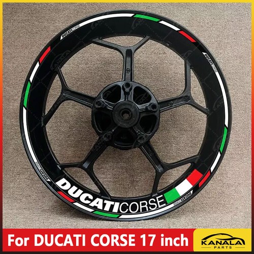 For DUCATI CORSE 17 inch Waterproof reflective wheel decals rim stickers stripes - Imagen 13 de 40