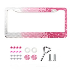Bling Rhinestone License Plate Frame Shiny Crystal Gift For New Car Owner Lady Bling Rhinestone License Plate Frame Shiny Crystal Gift For New Car Owner Lady