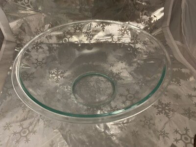  Vintage Large Pyrex Clear Glass Dish 4 Qt Mixing Bowl 12'' Diameter  326