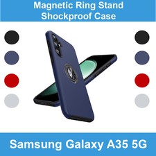 For Samsung Galaxy A35 5G Soft Slim Shockproof Case Magnetic Ring Stand