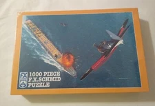 Vtg 1996 F.X. Schmid MIDWAY: TURNING POINT 1000 Pc Puzzle Bomb Airplane ~ SEALED
