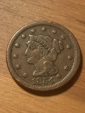 1854 Braided Hair Large Cent - As Shown! (#0048)