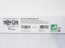 Tripp-Lite N250-024-LP 24-Port Cat6/Cat5 Low Profile Patch Panel Feed Thru CTA 