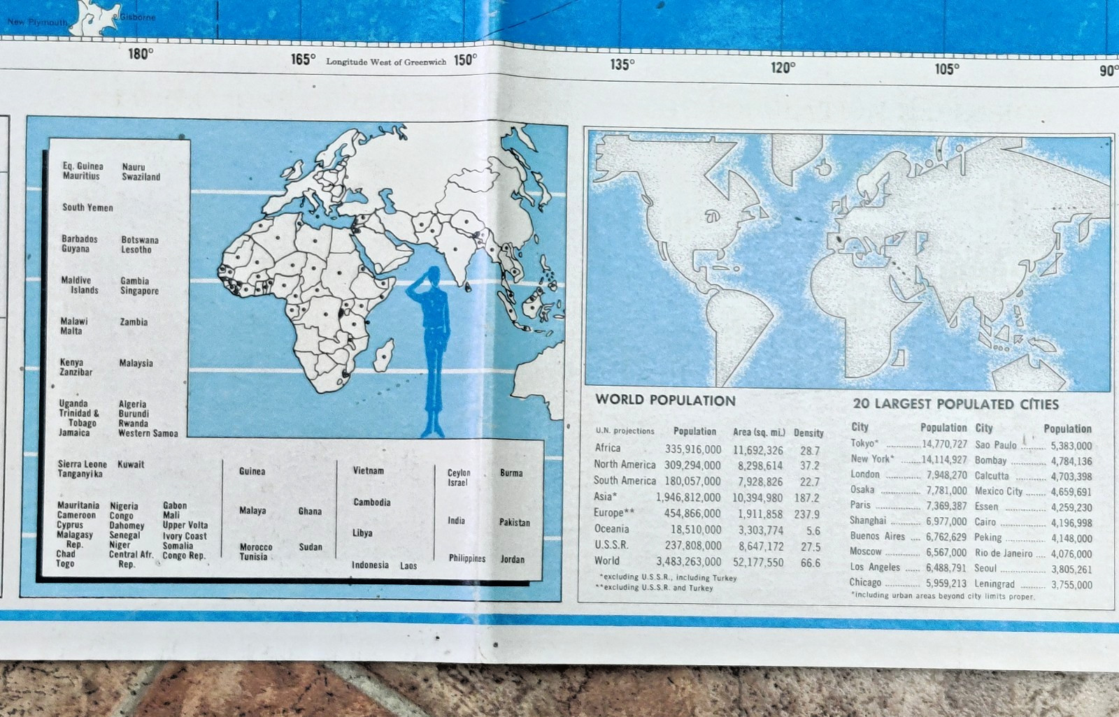 Vtg 1970 Associated Press Background News Map Vietnam War Apollo Moon Missions