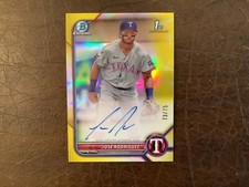 2022 Bowman Chrome Prospects Jose Rodriguez YELLOW REFRACTOR AUTO 73/75