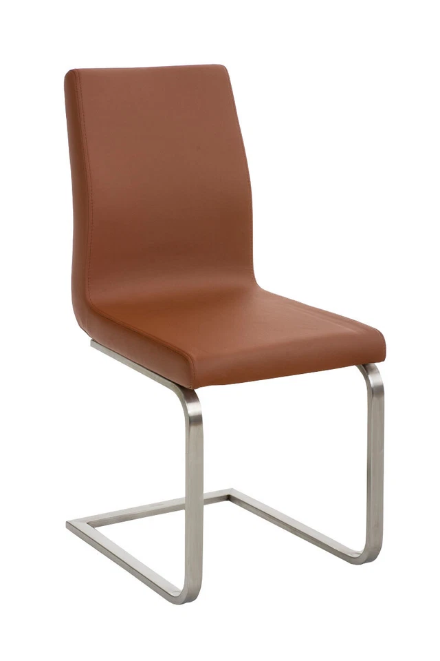 Chaise Cantilever Belfort en Similicuir avec Piètement Luge en Métal dossier - Photo 1/1
