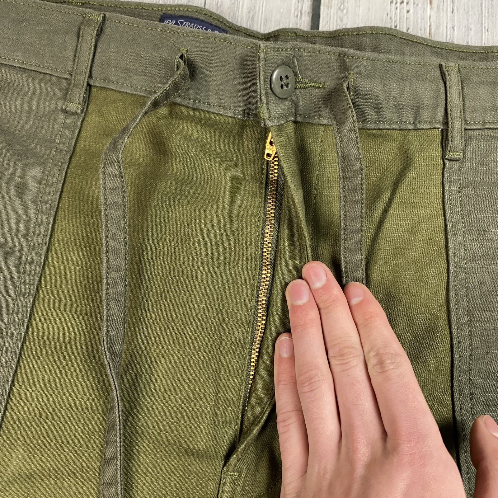 LEVIS COTTON DRAWSTRING FATIGUE UTILITY PANT TROU… - image 3