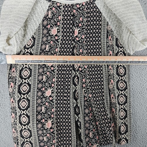 NWT Miss Me Fringe Sweater Women's Medium Long Sleeve Geometric Print M - New - Picture 7 of 11
