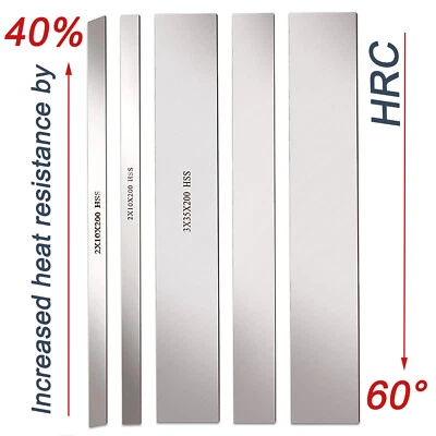 GOOBETTER HSS Steel-Flat Bar HRC 60-Multiple Sizes-200mm Long Turning insert 2-80mm Thick