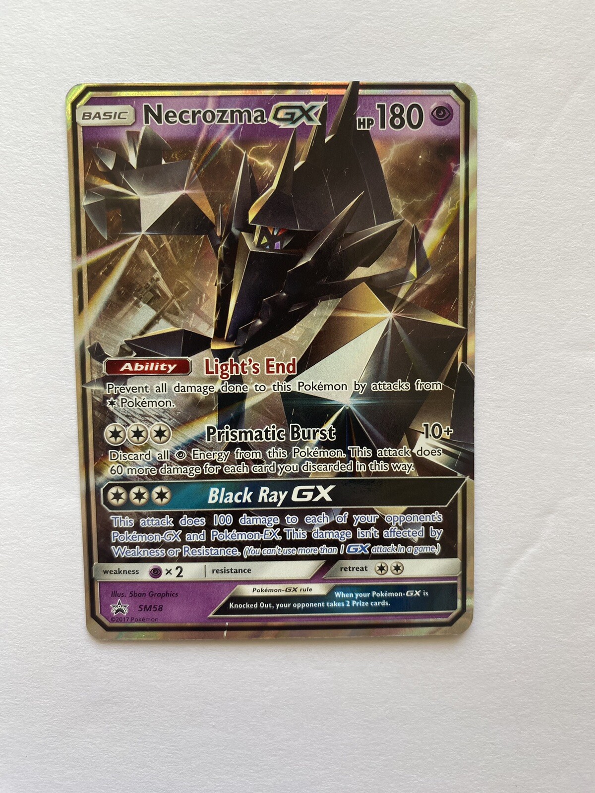 Pokemon TCG SM58 Necrozma GX Foil Promo Black Star