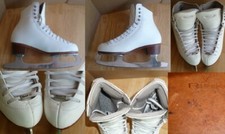 Ice Figure Skates RIEDELL TS with Quest blades intermediate to advanced 4-1/2