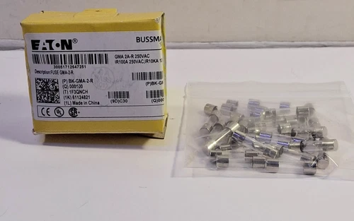 27 NEW EATON BUSSMANN BK-GMA-2-R FUSES NIB ***MAKE OFFER***