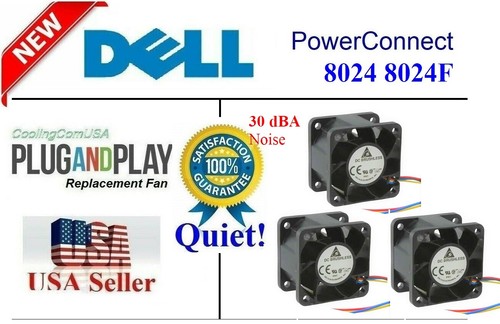 1x Quiet Version Fan for Dell PowerConnect 8024 8024F Fan Assembly - Picture 3 of 8