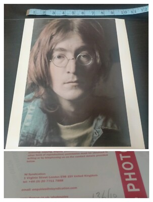 Beatles John Lennon Iconic Face Close Up - The Sun Photosales Vintage RAR