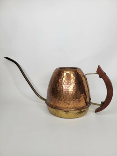 Vintage Kupfer und Messing Bewässerungsdose skandinavisch Vintage selten HTF - Bild 3 von 12