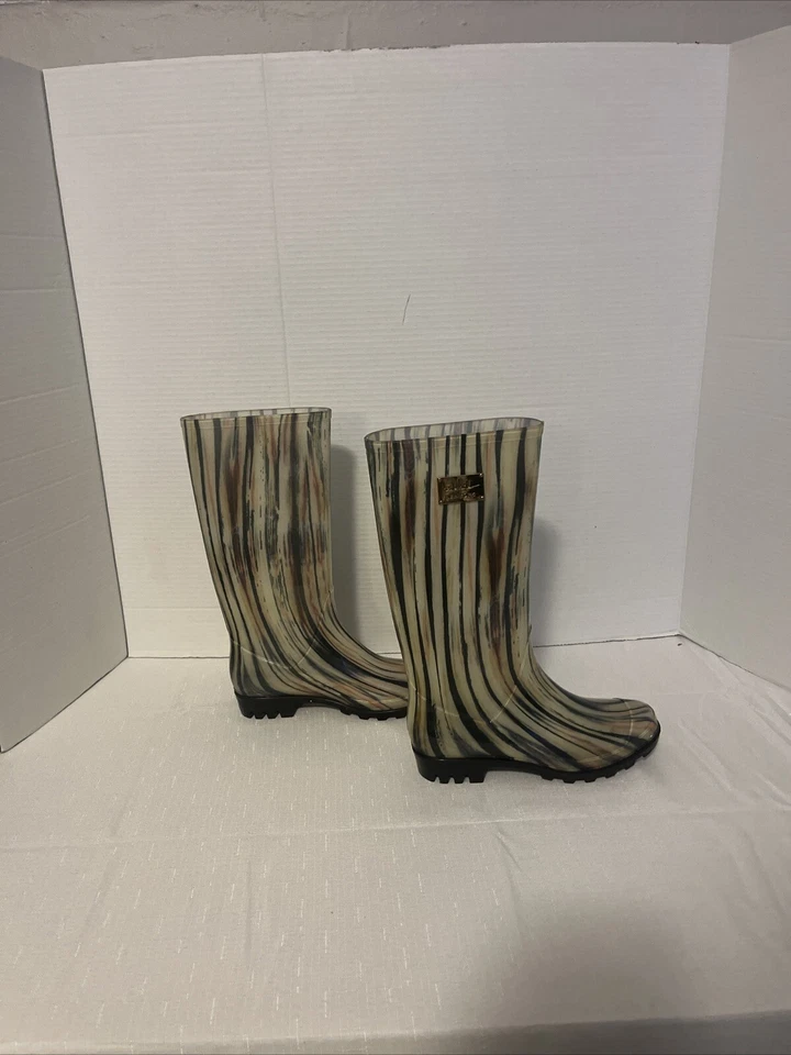 Botas de Lluvia Nicole Miller Nueva York Día Lluvioso Pull On Talla 6M Foto 2 de 4