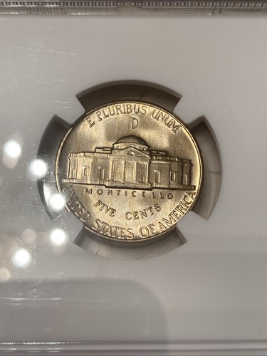 1943 D Silver Jefferson Nickel, NGC MS67, Free shipping - Picture 2 of 3