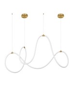Nova Luce Pendelleuchte Cerelia Messing Gold 56W Dimmbar HöHenverstellbar 3000K