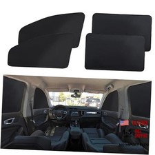Car Window Shades - 4 Pcs Car Privacy Curtains - 100 Block Light Black-4PCS